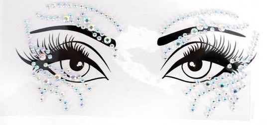 Face Jewels (Silver Cat eyes)